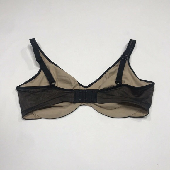 Maidenform Lilyette Bra 38D PREOWNED Nude Adjustable Strap Sheer Lace Underwire - Picture 4 of 6
